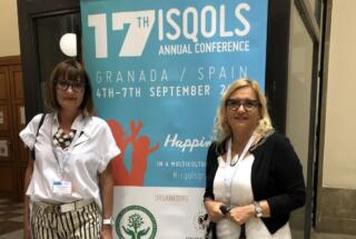 Dr. sc. Ljiljana Kaliterna Lipovčan i dr. sc. Andreja Brajša-Žganec na konferenciji Međunarodne udruge za istraživanja kvalitete života, 4.-7. 9. 2019.