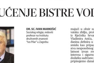 Dr. sc. Ivan Markešić: Istražiti malograđanštinu koju resi “ljubav spram hrvatstva”, 26. 10. 2019.