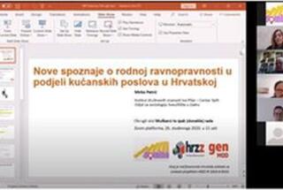 Projekt GENMOD: Održan okrugli stol: „Muškarci to ipak (donekle) rade? Nove spoznaje o rodnoj ravnopravnosti u podjeli kućanskih poslova u Hrvatskoj“, 26. 11. 2020.