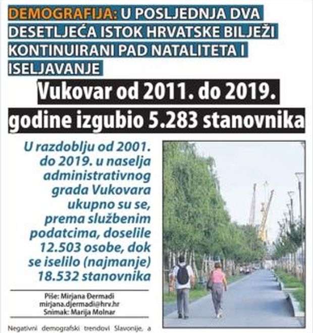 Dr. sc. Dražen Živić: Vukovar od 2011. do 2019. godine izgubio 5.283 stanovnika, 20. 8. 2021.