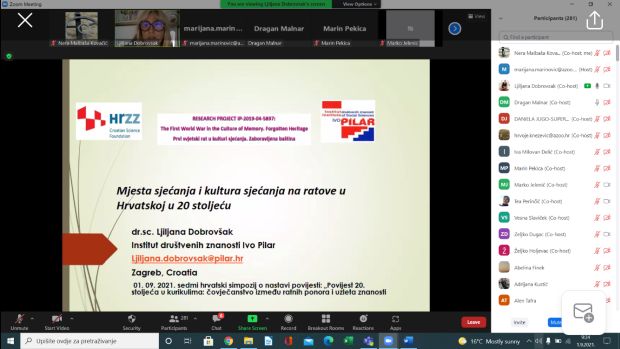 Dr. sc. Ljiljana Dobrovšak na 7. hrvatskom simpoziju o nastavi povijesti, 1.-3. 9. 2021.