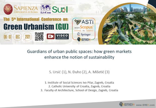 Dr. sc. Sara Ursić na konferenciji Green Urbanism – 5th Edition, 6.-7. 12. 2021.