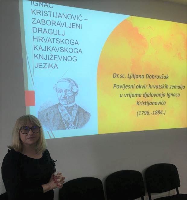 Dr. sc. Ljiljana Dobrovšak na Okruglom stolu o Ignacu Kristijanoviću, 29. 4. 2022.