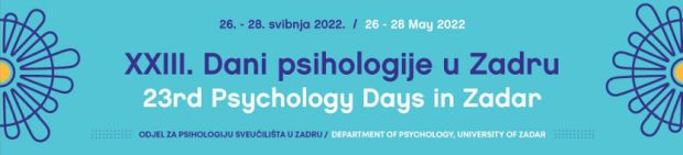 23. Dani psihologije u Zadru: Predstavljen projekt STRESS LOAD, 26.-28. 5. 2022.