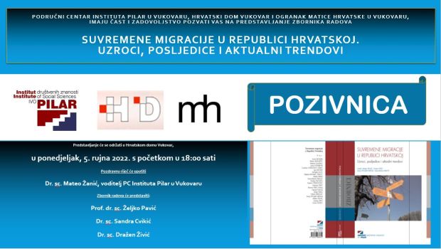Predstavljanje zbornika SUVREMENE MIGRACIJE U REPUBLICI HRVATSKOJ; Vukovar, 5. 9. 2022.