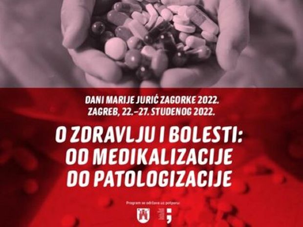 Paula Greiner i Matija Krizmanić na skupu „O zdravlju i bolesti: od medikalizacije do patologizacije“; Zagreb, 25. 11. 2022.