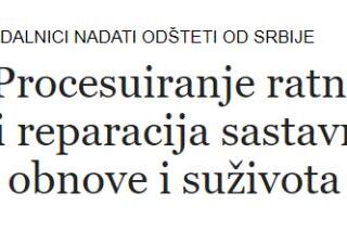 Dr. sc. Sandra Cvikić: Procesuiranje ratnih zločina i reparacija sastavni su dio poratne obnove i suživota, 6. 12. 2022.
