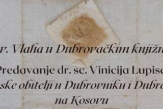 Dr. sc. Vinicije B. Lupis: Predavanje “Albanske obitelji u Dubrovniku i Dubrovčani na Kosovu”; Dubrovnik, 26. 1. 2023.