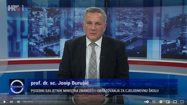 Dr. sc. Josip Burušić u HRT Otvorenom o projektu cjelodnevne nastave, 23. 3. 2023.
