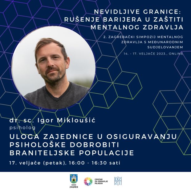 Dr. sc. Igor Mikloušić na  II. Zagrebačkom simpoziju mentalnog zdravlja, 14.-17. 2. 2023.