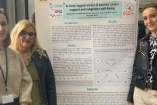 Marija Džida, Maja Kućar i dr. sc. Andreja Brajša-Žganec na konferenciji Empirijska istraživanja u psihologiji; Beograd, 31. 3. – 2. 4. 2023.