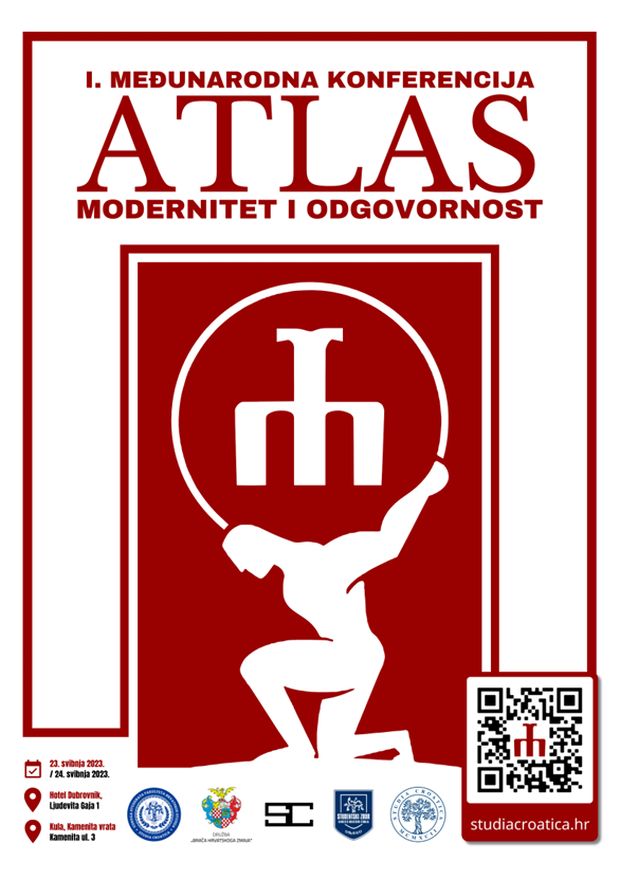 Dr. sc. Krešimir Peračković i Matea Milak na I. Međunarodnoj konferenciji &#8220;Atlas: Modernitet i odgovornost&#8221;, 23.-24. 5. 2023.