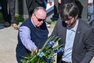 Dr. sc. Danijel Vojak na komemoraciji za romske i sintske žrtve u Hrastini, 22. 4. 2023.