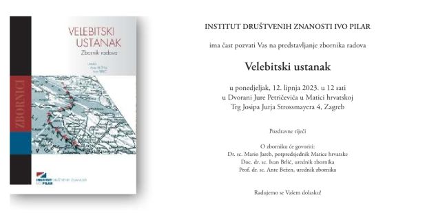 Predstavljanje knjige VELEBITSKI USTANAK &#8211; Zbornik radova; Zagreb, 12. 6. 2023.