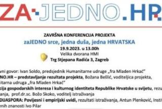 ZA-JEDNO.HR – Poziv na završnu konferenciju; Zagreb, 19. 9. 2023.