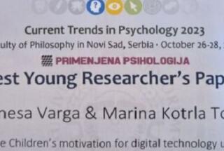 Nagrada dr. sc. Marini Kotrla Topić za najbolji rad mladog autora; Novi Sad, 26.-28. 10. 2023.