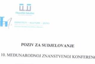 10. znanstvena konferencija Identiteti – kulture – jezici, Mostar, 3. 6. 2024. – Poziv na sudjelovanje