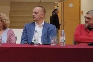 Dr. sc. Renata Franc, dr. sc. Benjamin Perasović i dr. sc. Marko Mustapić na Sociološkim razgovorima o mladima u Splitu, 27. 2. 2024.