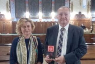 Dr. sc. Dražen Živić i dr. sc. Sandra Cvikić na obilježavanju 15. godišnjice osnutka Zavoda za kulturu vojvođanskih Hrvata; Subotica, 11. 4. 2024.