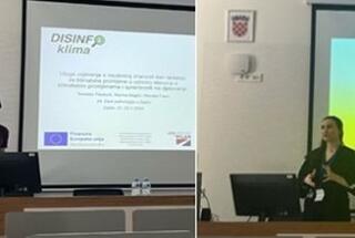 Dr. sc. Tomislav Pavlović i dr. sc. Marina Maglić predstavili rezultate projekta DISINFO klima na 24. Danima psihologije u Zadru, 23.-25. 5. 2024.