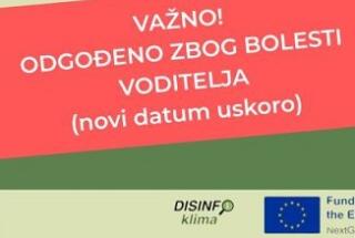 Odgađa se Radionica Transparentnost analitičkih pristupa u znanstvenim istraživanjima: Primjena .RMarkdown alata