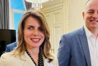 Dr. sc. Caroline Hornstein Tomić i dr. sc. Marko Mustapić na kick off sastanku Horizon projekta We-ID; Bruxelles, 8.-10. 4. 2025.