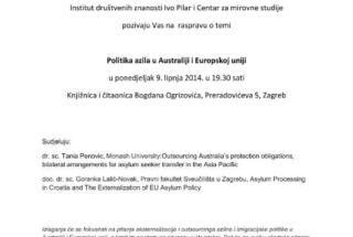 POLITIKA AZILA u Australiji i Europskoj uniji, 9. 6. 2014.