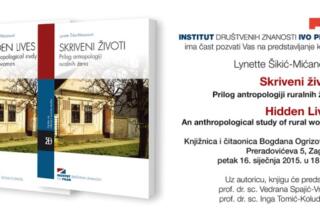 Predstavljanje knjige dr. sc. Lynette Šikić-Mićanović SKRIVENI ŽIVOTI