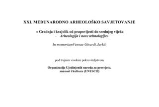 21. MEĐUNARODNO ARHEOLOŠKO SAVJETOVANJE, 9.-11. 12. 2015.