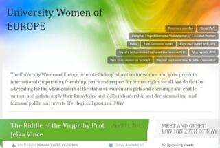 University Women of EUROPE o knjizi „Zagonetka virdžine“