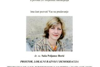 Tribina u Gospiću: dr. sc. Saša Poljanec-Borić: Problemi lokalne jurisdikcije…