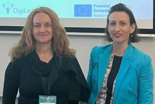 Silvija Mihaljević i Lana Lučić, suradnice na projektu DigiLitA, na 3. konferenciji školskih psihologa; Zagreb, 19.-21. 2. 2026.